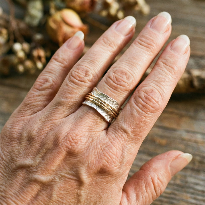 Vintage Gold and Silver Rotating Ring