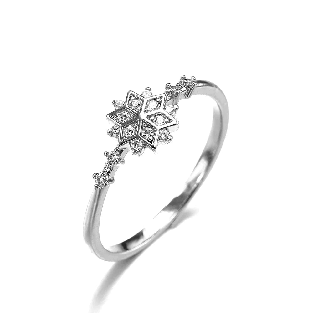 Silver Snowflake Ring