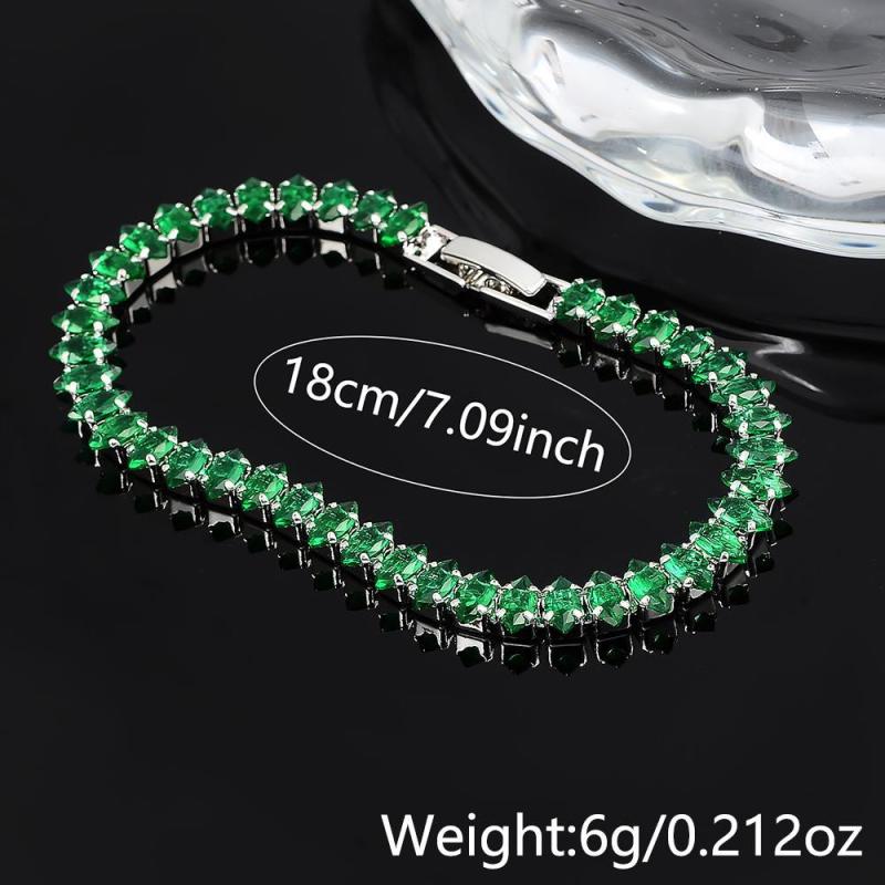 Emerald Gemstone Bracelet