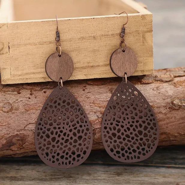 Leather Drop Earrings