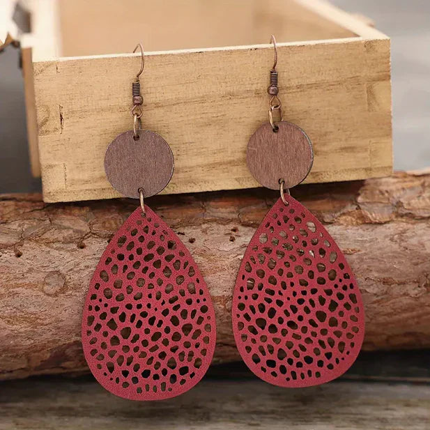 Leather Drop Earrings