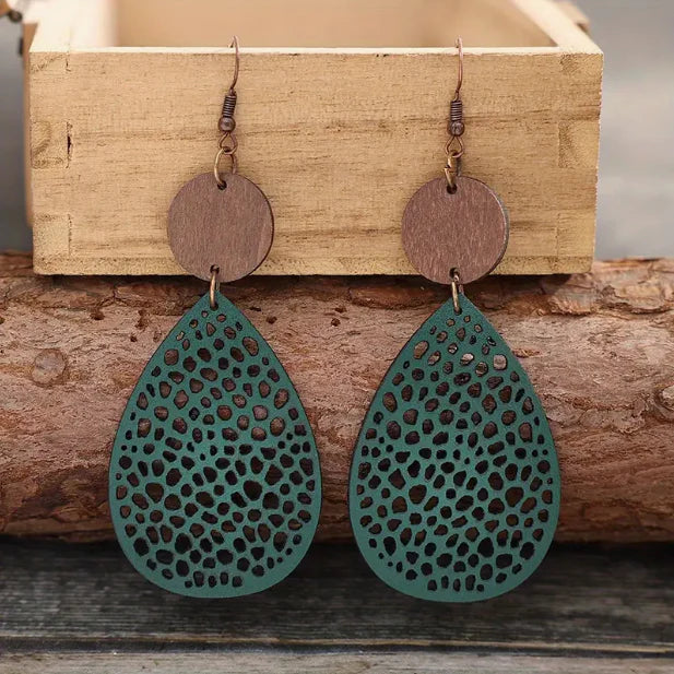 Leather Drop Earrings