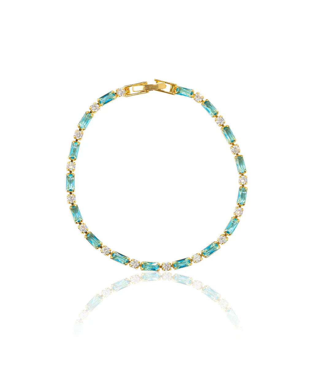 Gold Natural Turquoise Bracelet