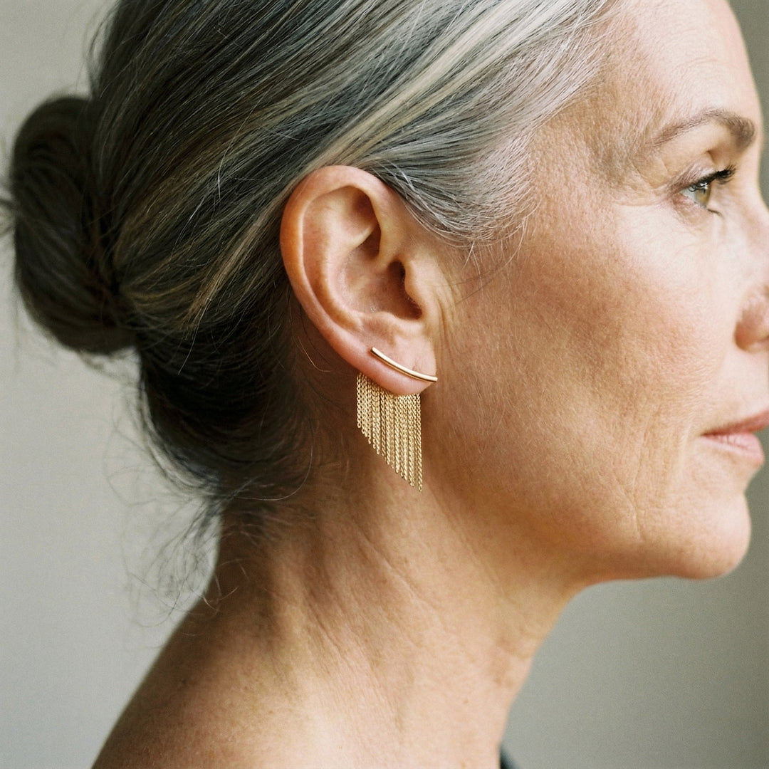 Vintage Gold Draped Earrings