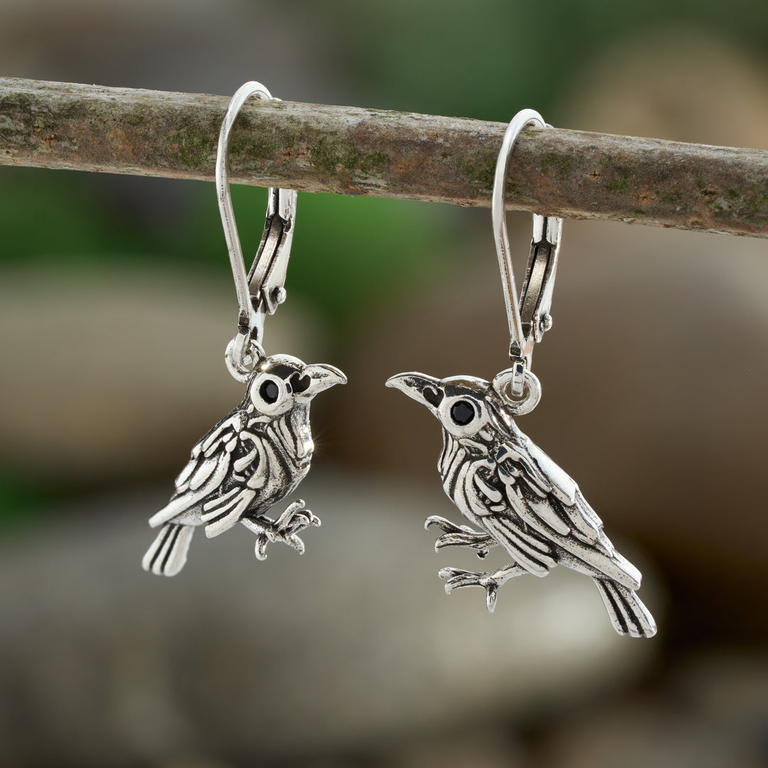 Artisan Raven Earrings