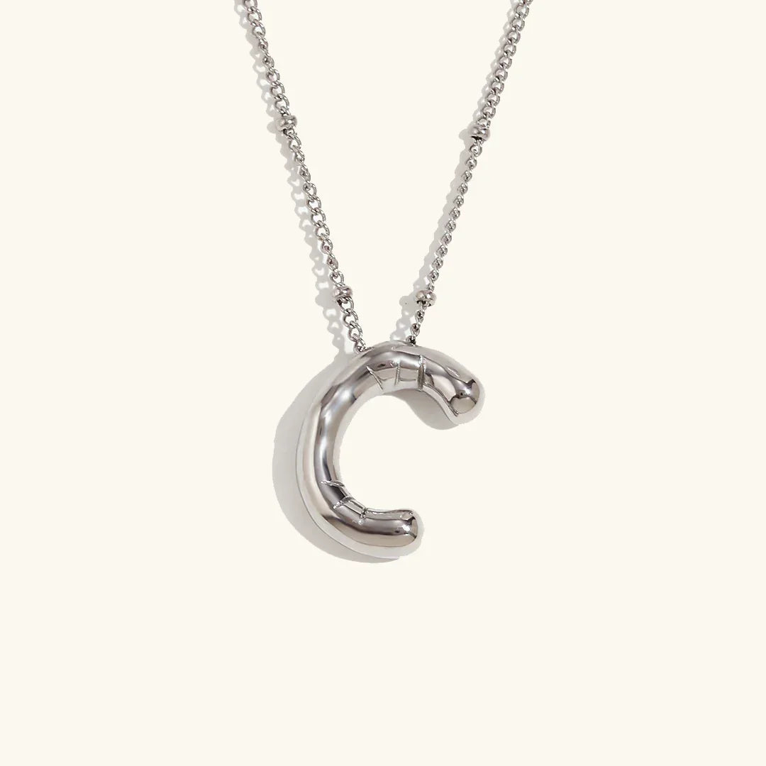 Balloon Initial Gold Necklace