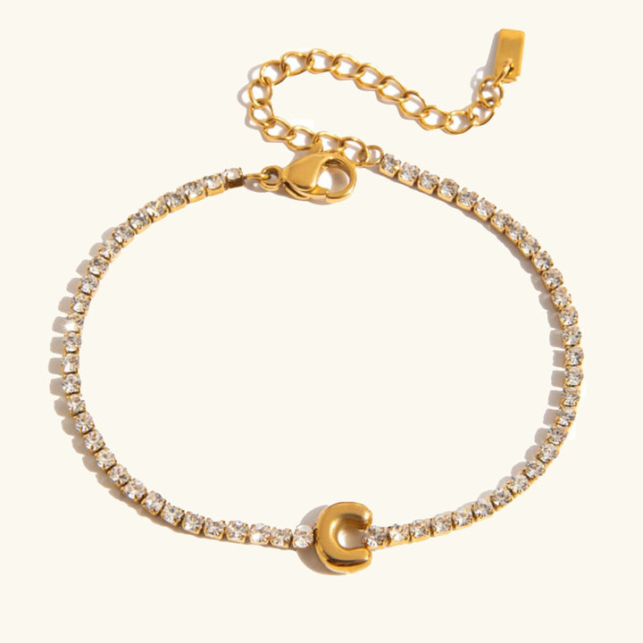 Chic Gold Bubble Letter Bracelet
