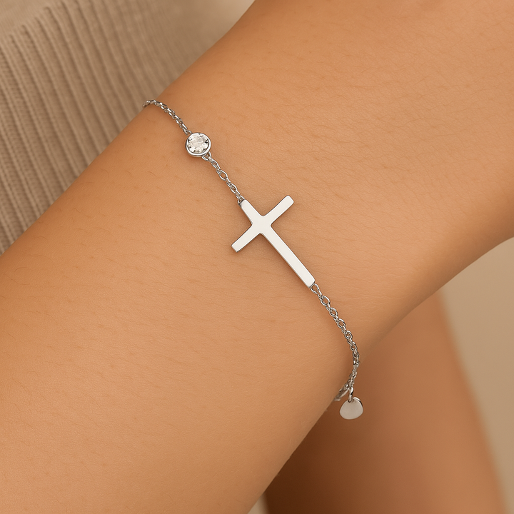 Faith Silver Heart Bracelet