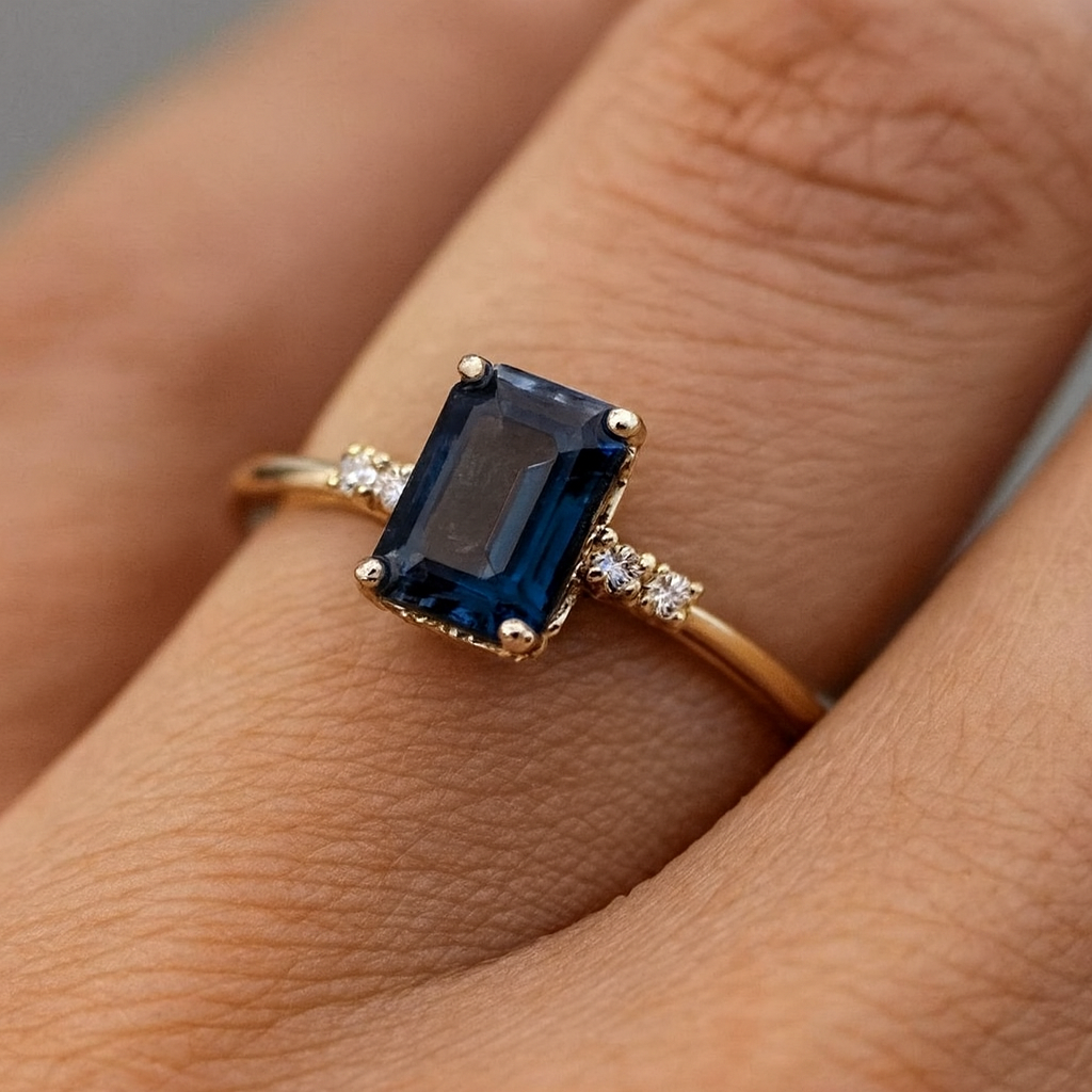 Sapphire Sparkle Vintage Ring