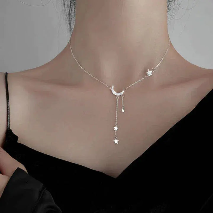 Silver Moon & Stars Collar