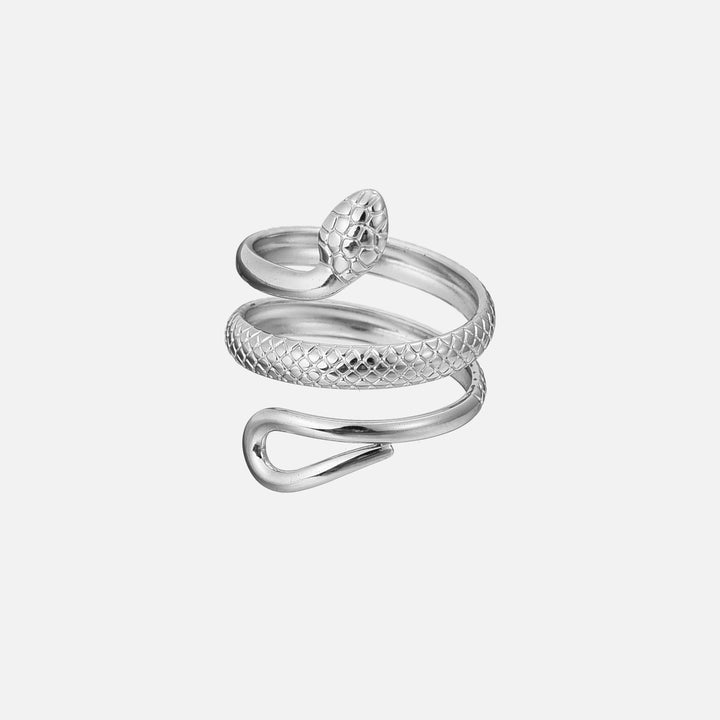 Intricately Designed Adjustable Snake Ring