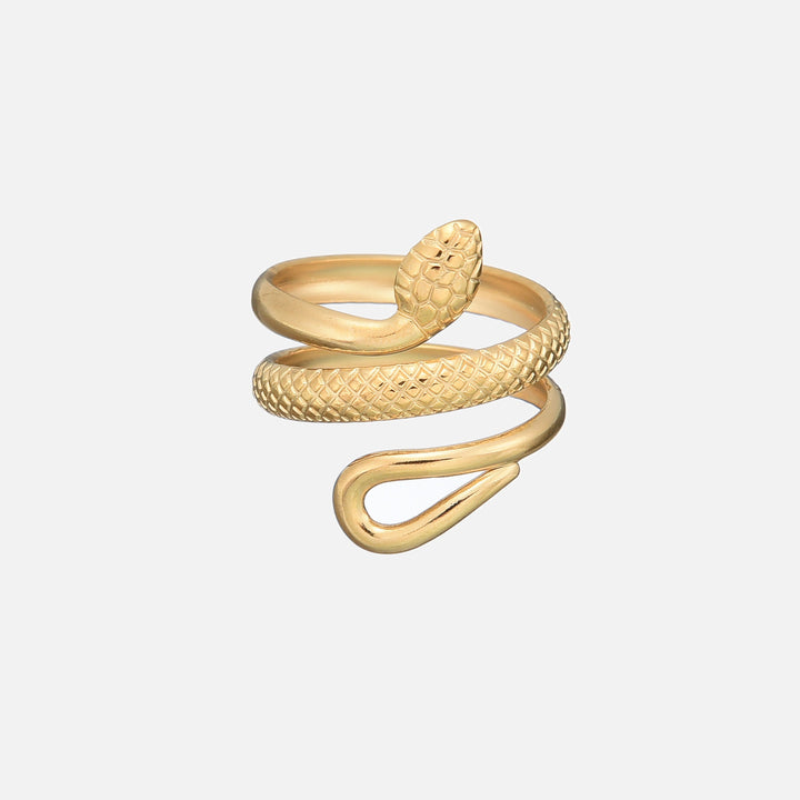 Adjustable Detailed Snake Ring