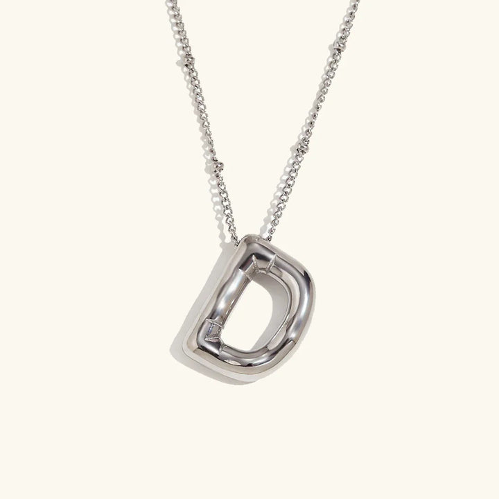 Balloon Initial Gold Necklace
