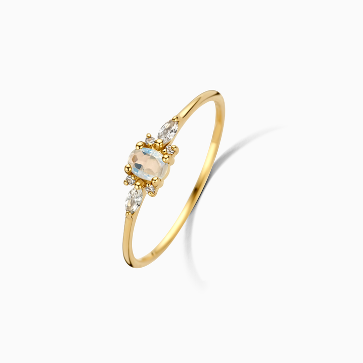 Musa Gold Moonstone Ring