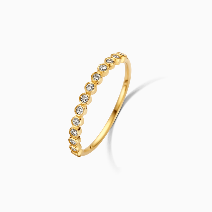 Gold Diamond Sphere Ring