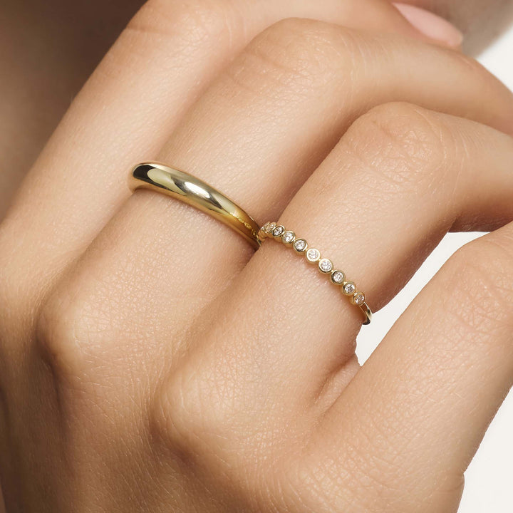 Gold Diamond Sphere Ring