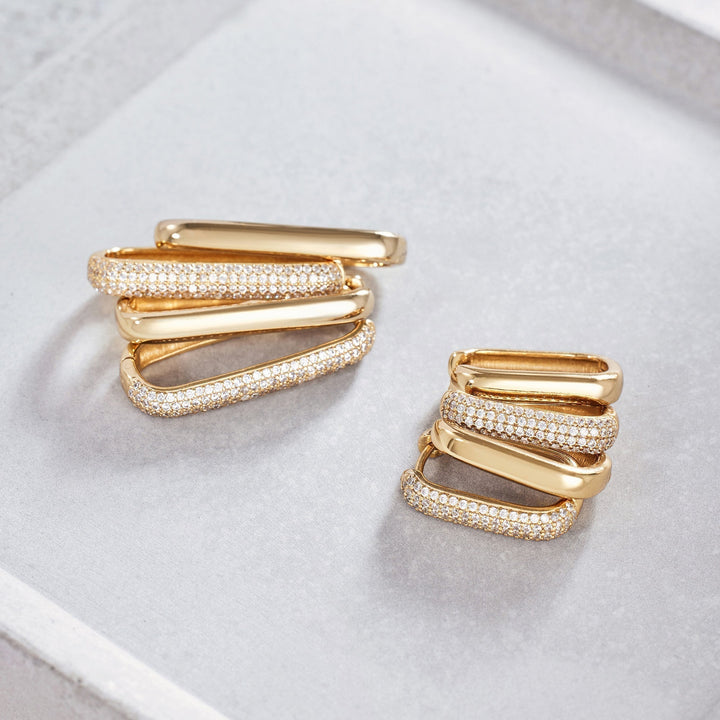 Gold Hoop Icon Earrings