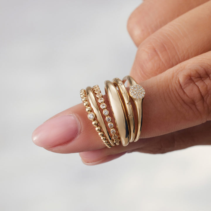 Gold Elegant Dome Ring
