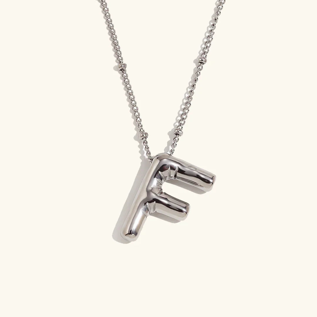 Balloon Initial Gold Necklace
