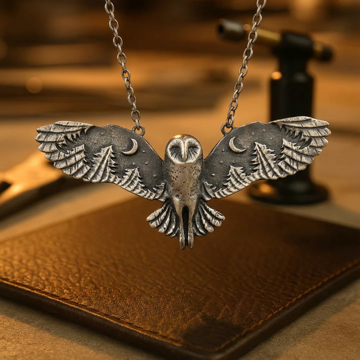 Retro Owl-Inspired Collar