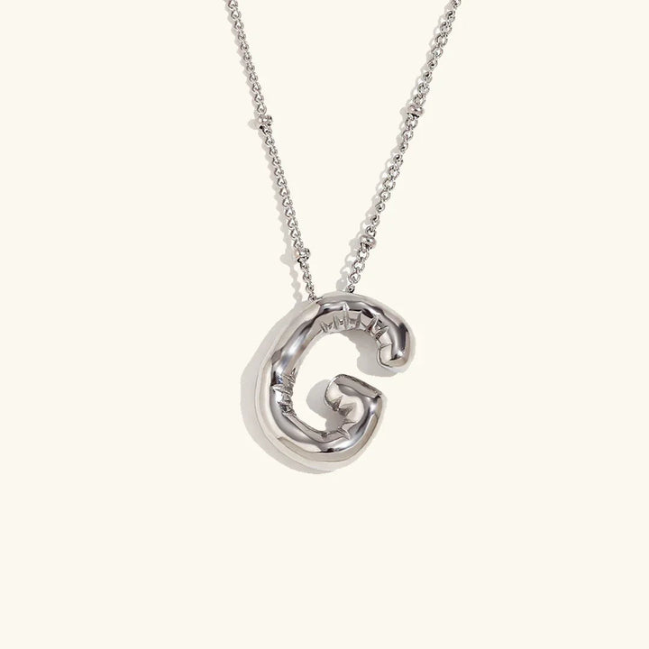 Balloon Initial Gold Necklace