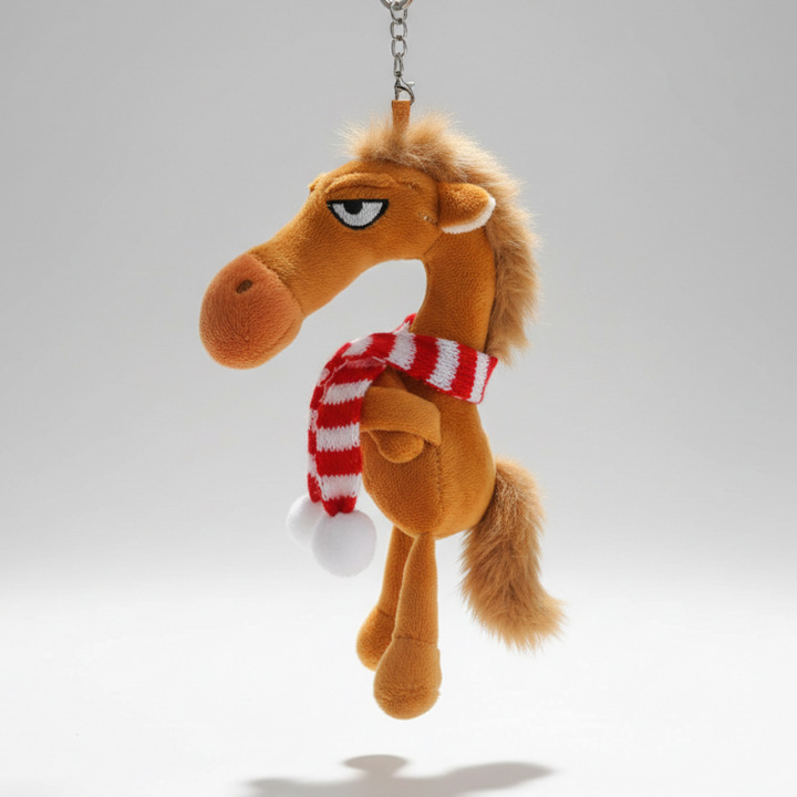 Cheeky Horse Brown Keychain