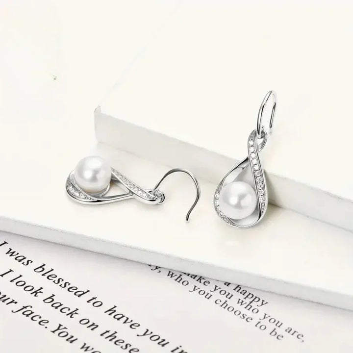Elegant Gold Pearl Earrings