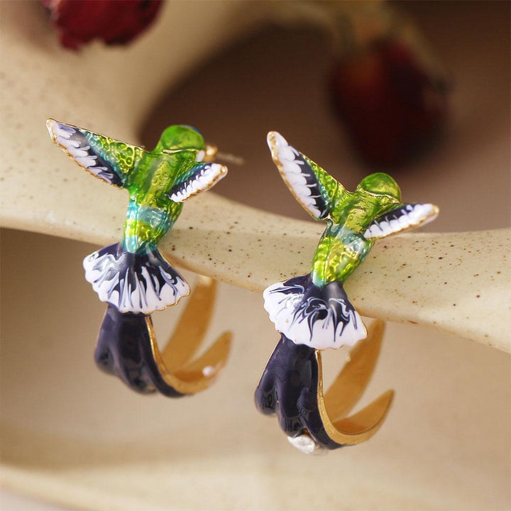 Unique Hummingbird-Shaped Earrings