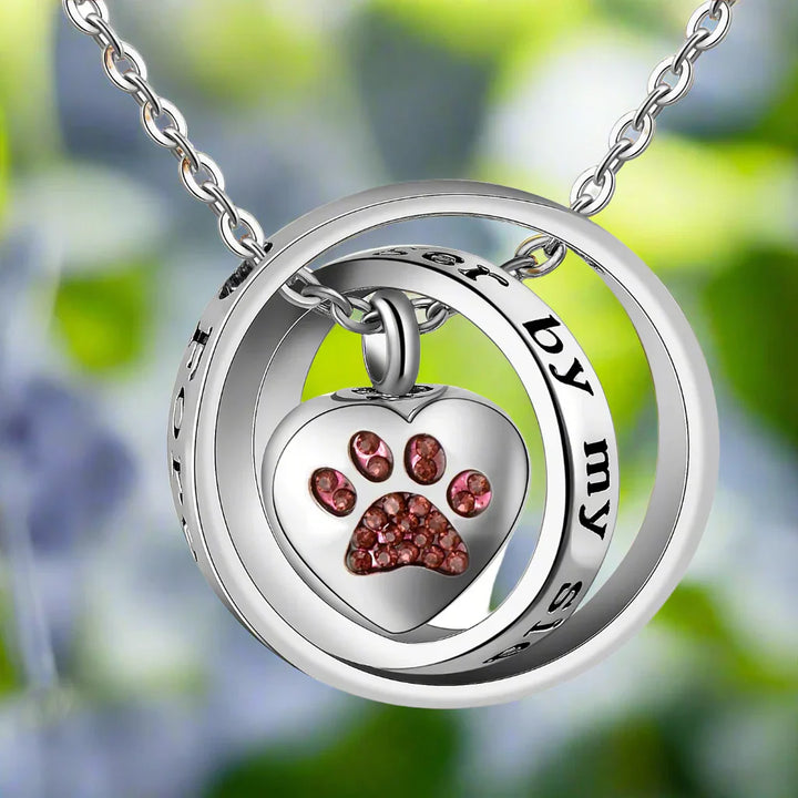 Forever in My Heart Paw Urn Necklace – Stainless Steel