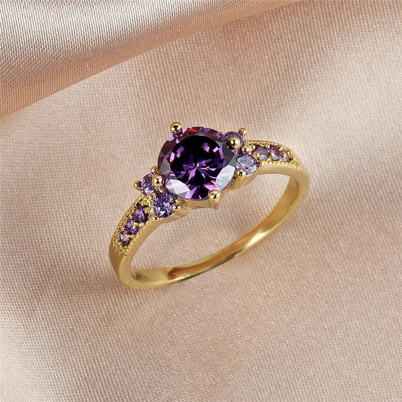 Amethyst & Gold Ring