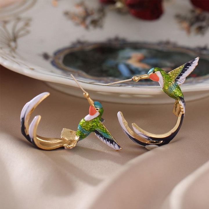 Unique Hummingbird-Shaped Earrings