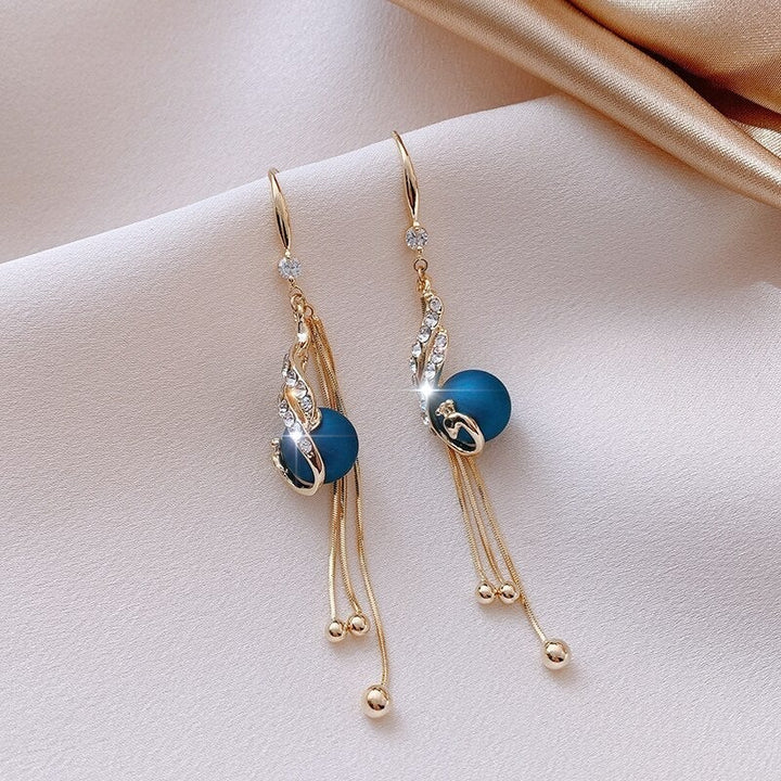 Blue Pearl Festive Earrings