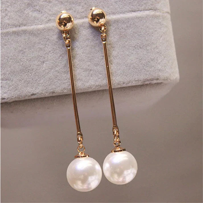 Handcrafted Luxury Drop Earrings with Unique Pearls