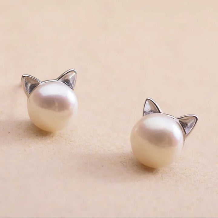 Cat Collar with Pearl, Earrings, and Bonus Gift Ring