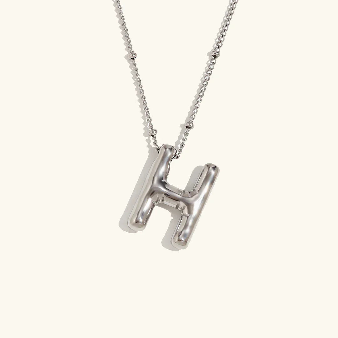Balloon Initial Gold Necklace