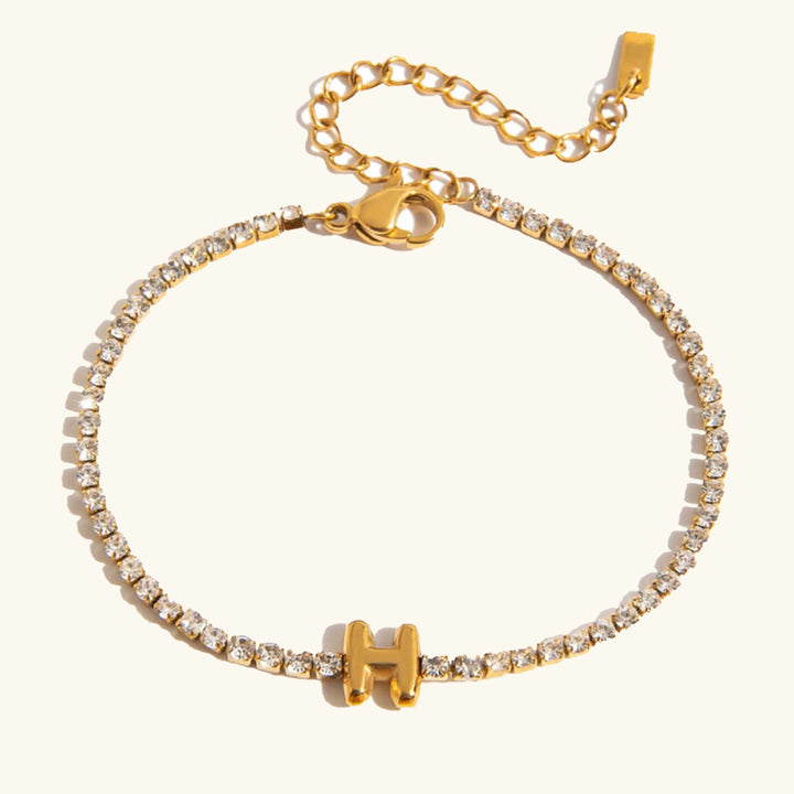 Chic Gold Bubble Letter Bracelet