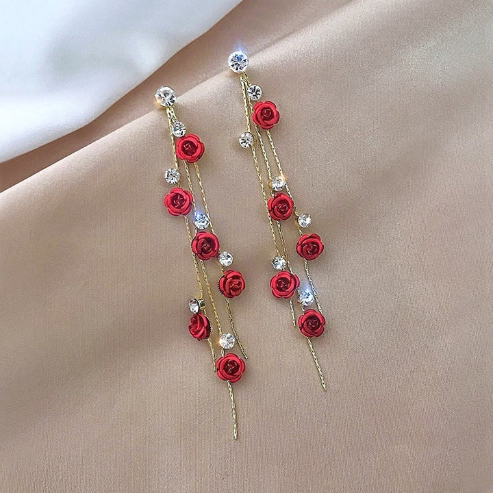 Rose Petal Cascade Earrings