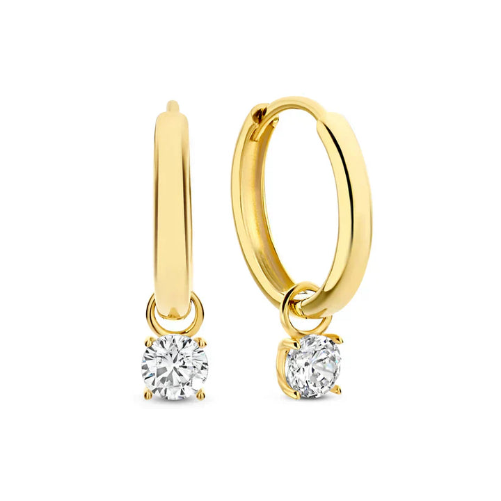 Gold Moon Tear Earrings Set