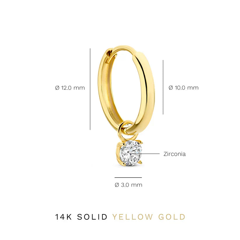 Gold Moon Tear Earrings Set