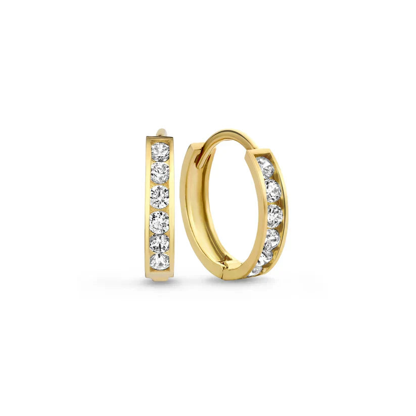 Gold Celestial Stone Earrings Set