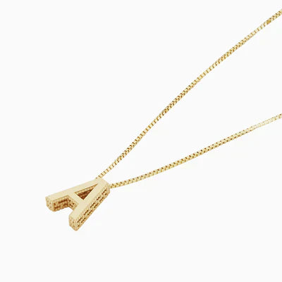 Gold Initial Love Necklace