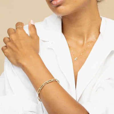 Gold Initial Love Necklace