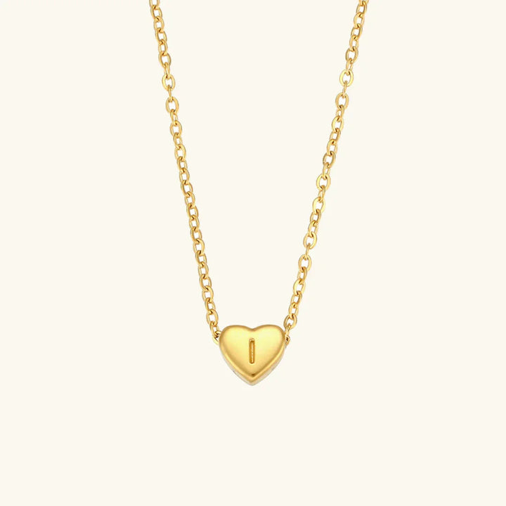 Heart Initial Gold Necklace