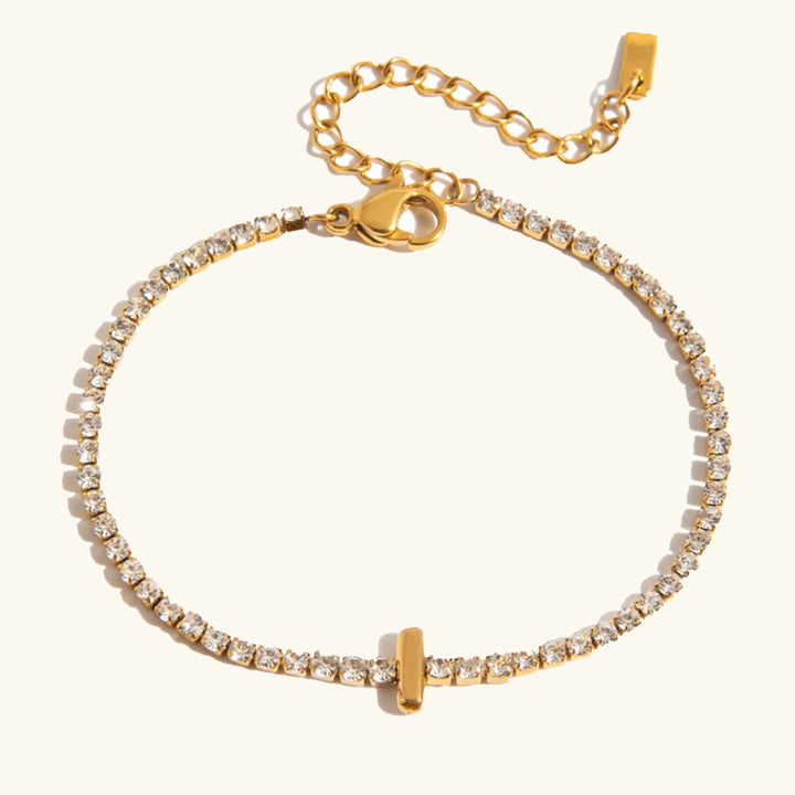 Chic Gold Bubble Letter Bracelet