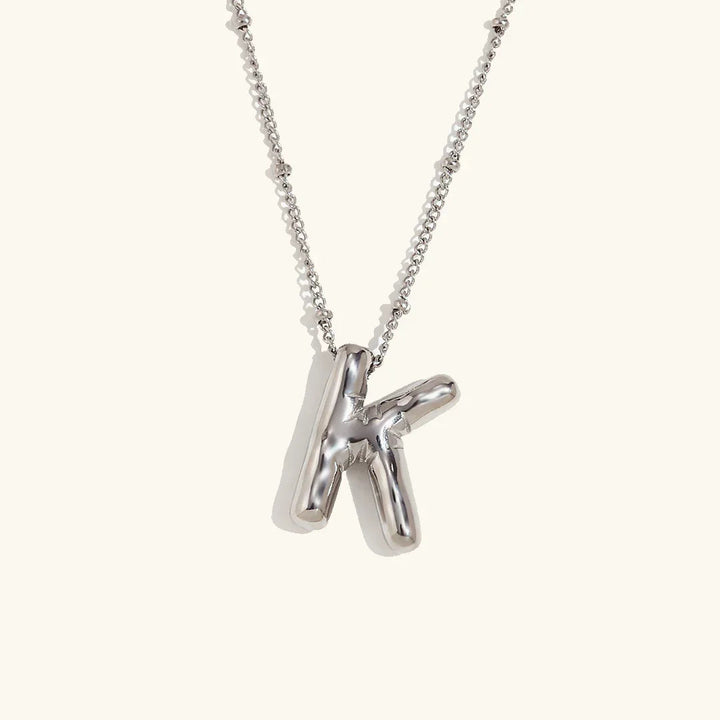 Balloon Initial Gold Necklace