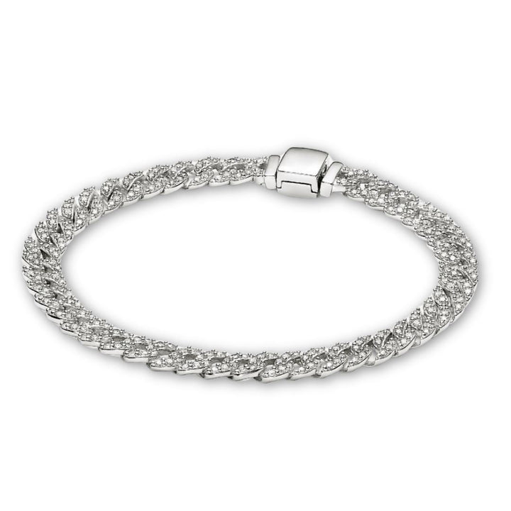 Pavé Cuban Bracelet in Gold
