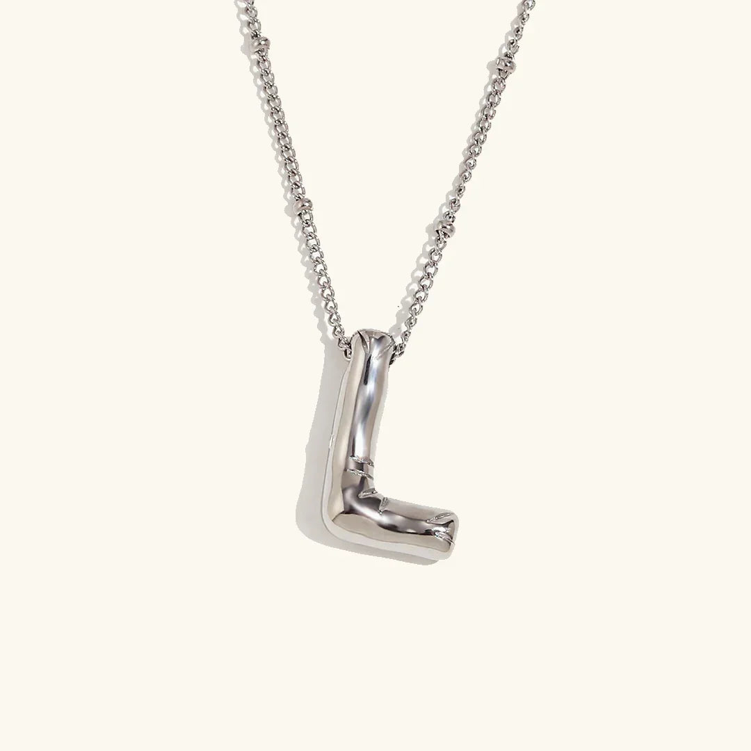 Balloon Initial Gold Necklace