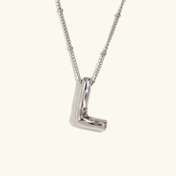Balloon Initial Gold Necklace
