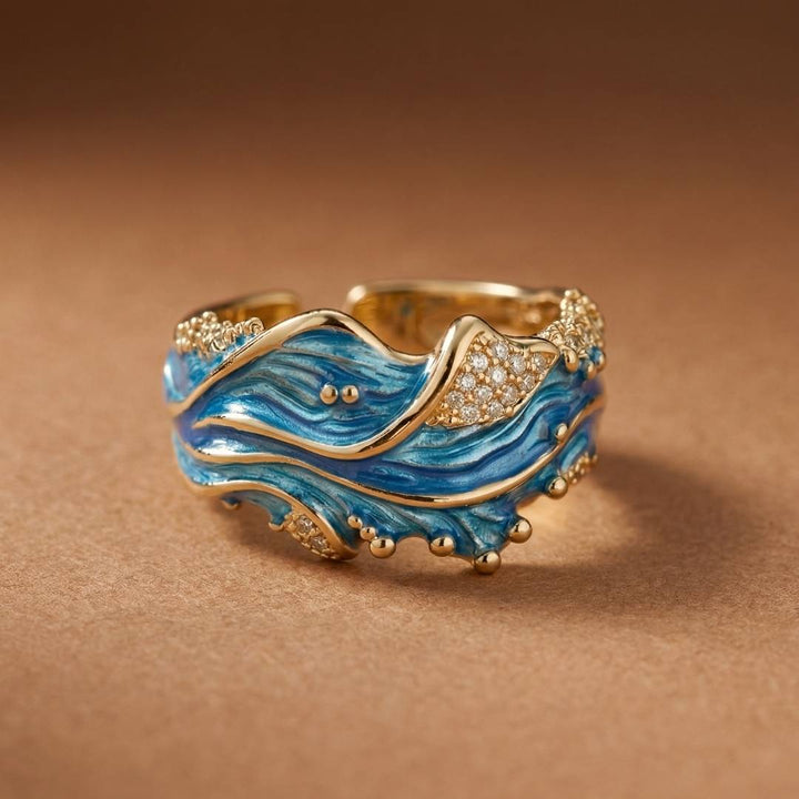 Miralys Vintage Wavy Ring