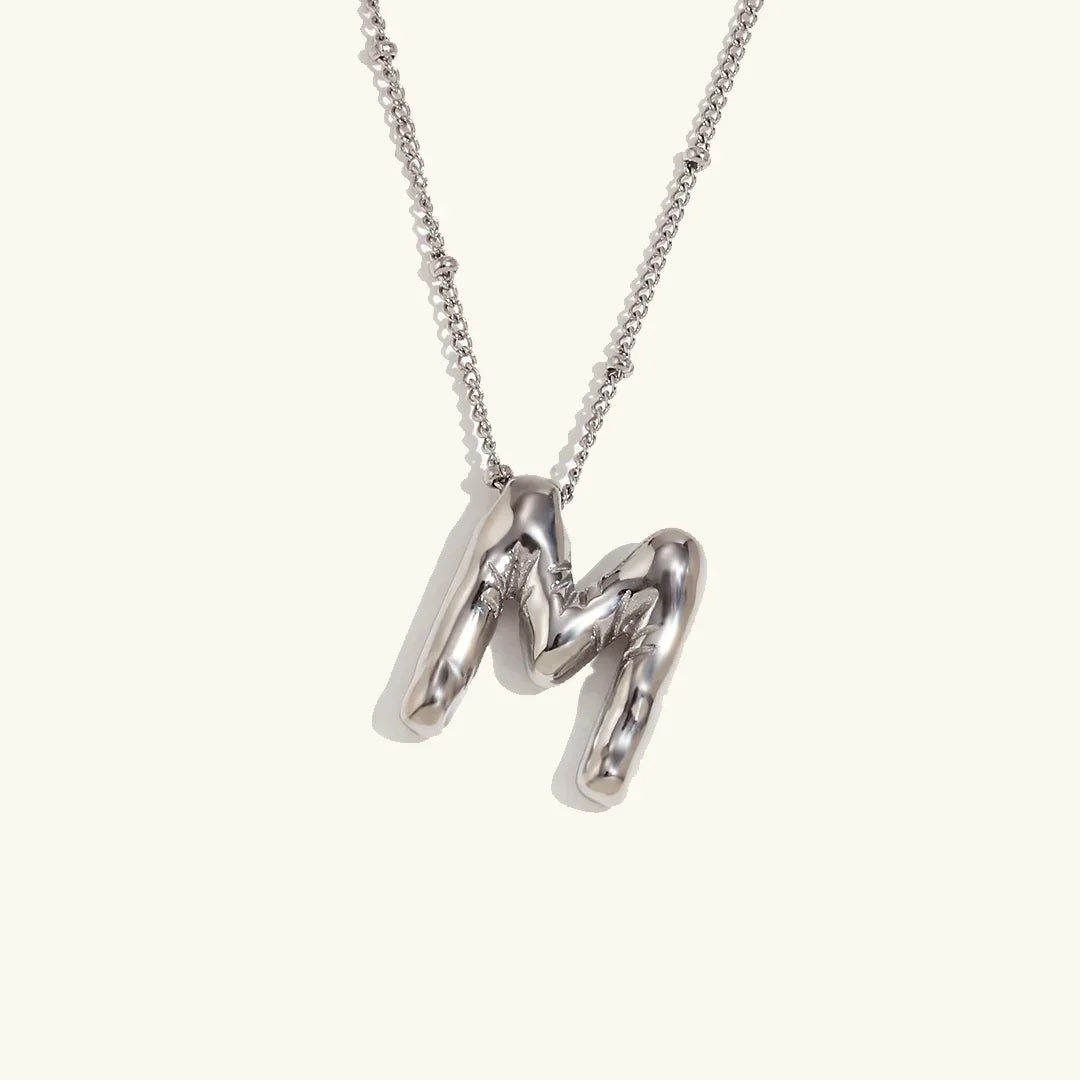 Balloon Initial Gold Necklace